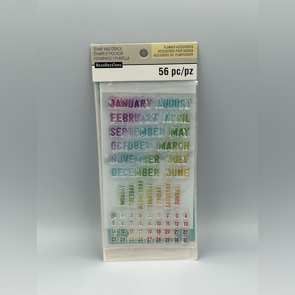 Recollections - Stamp & Stencil - Planner Accessories - Month, Day, Year - New